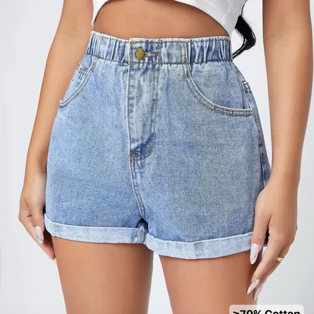SHEIN Light Blue Jean Shorts